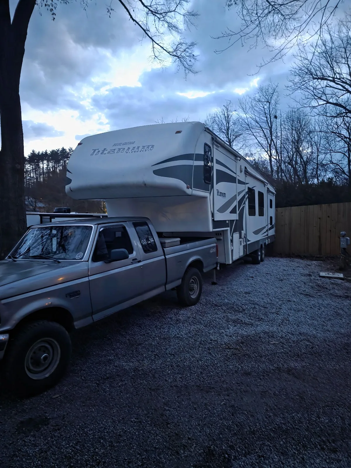 Coast to Coast RV mobile service truck on-site for a leveling repair